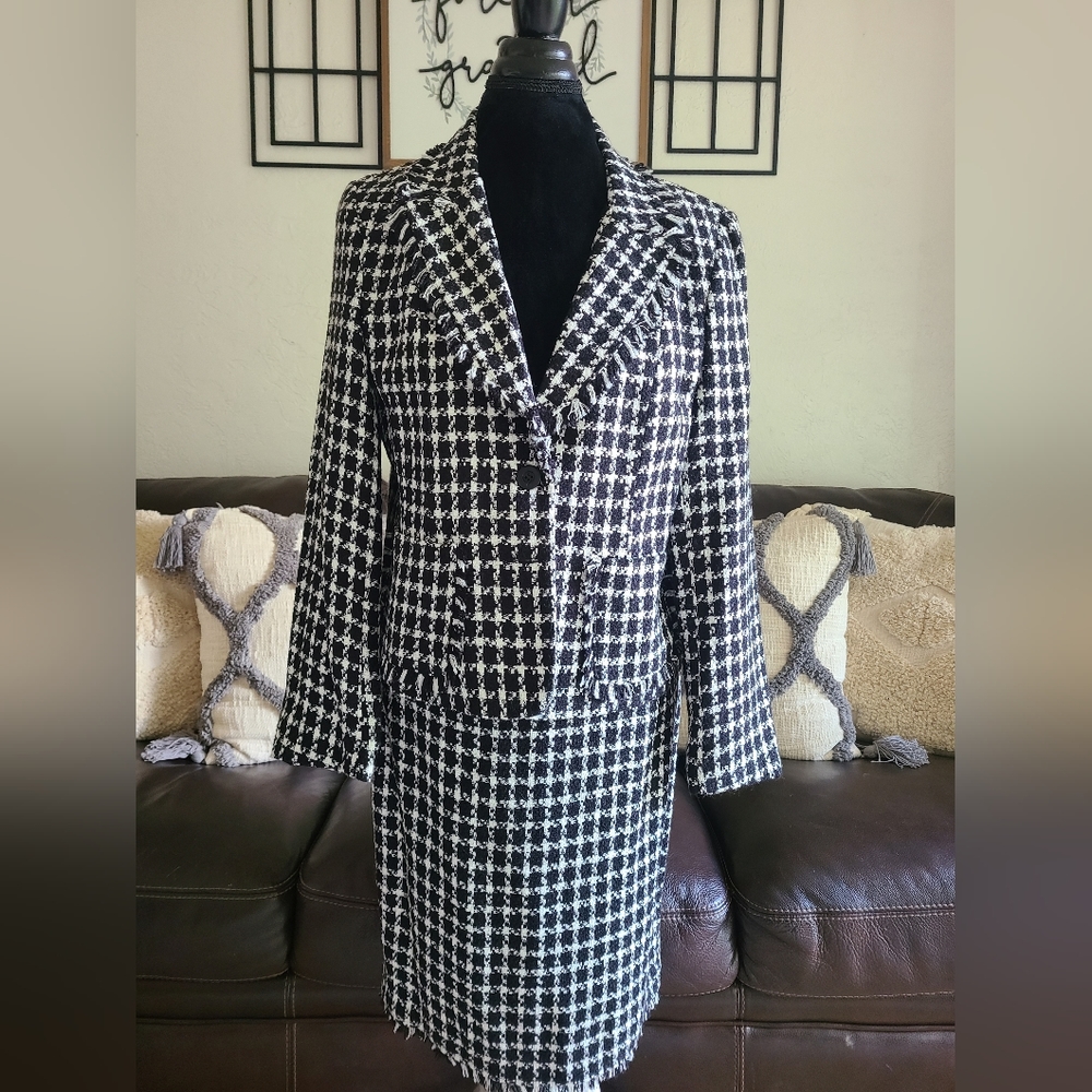 Donna Rae Tweed 2 Piece Skirt Set Black & White‎ Classic Business casual